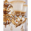 Bronze Cristal Lustre De Vidro Luxuoso Iluminação Para Decoração Parlor D-6131/3